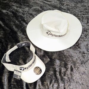 TaylorMade White Golf Hat Duo
